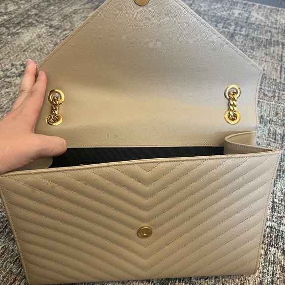 YSL Large Monogram Matelasse Envelope Bag- Saint Laurent - Picture 9 of 11